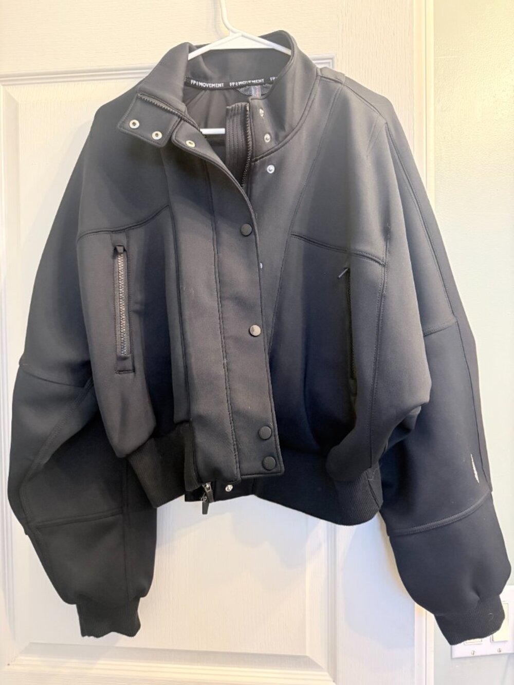 Free People Free Movement Off To The Races Bomber Jacket (black) - Picture 4 of 12